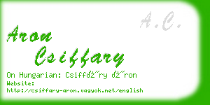 aron csiffary business card